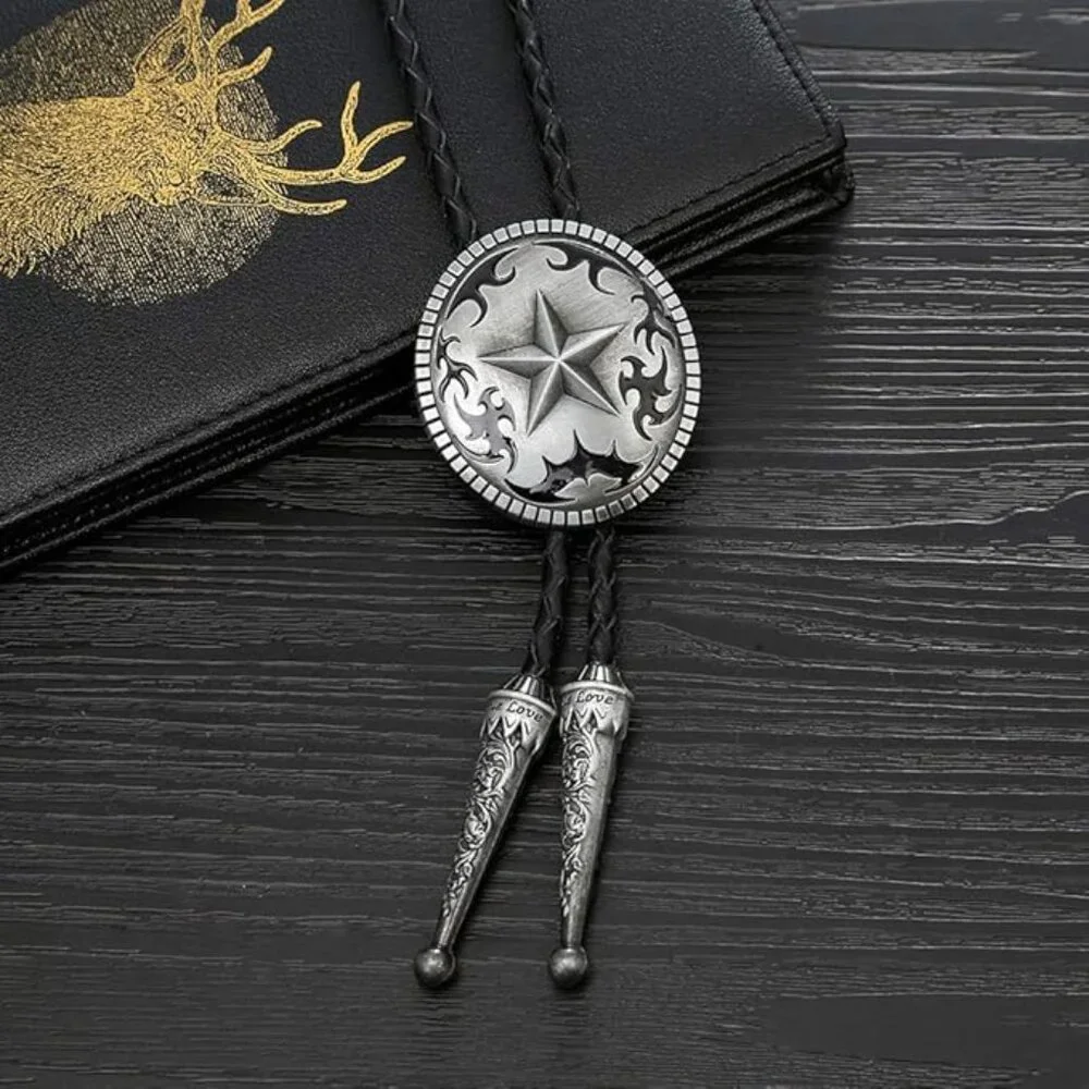 Western Pattern Deer bolo tie